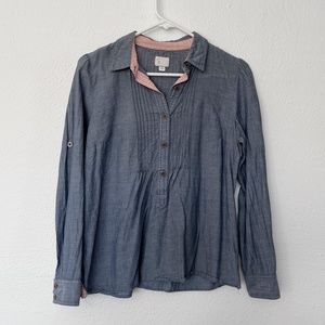 Anthropologie Half-Button Blouse
